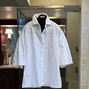 MaxMara White Oversized Blouse Relaxed Fit